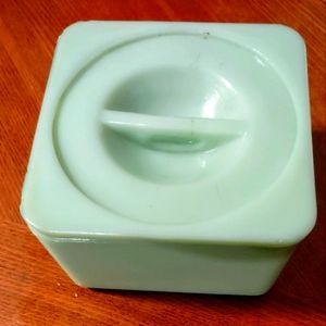 Jadeite Uranium Candy Dish or refrigerator storage container.